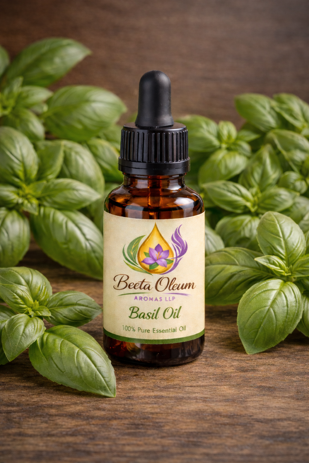 Sweet Basil Oil Bottle